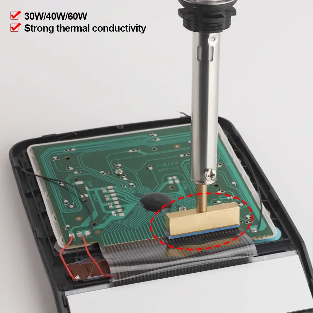 Picture of Soldering Tips 40W~60W T Shape Soldering Iron Tips with Hot Press for  LCD LED Panel Screen Flex Cable Repair 
