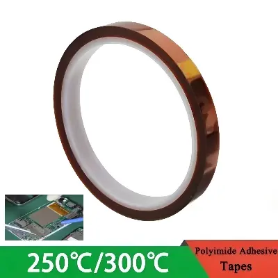 Picture of High Temperature Tape 10mm Polyimide Heat Tape BGA Adhesive Strong Insulation Tapes Use For Electronic Mobile Phone Motherboard CPU Repair Heat Tools 
