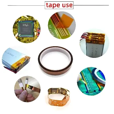 Picture of High Temperature Tape 10mm Polyimide Heat Tape BGA Adhesive Strong Insulation Tapes Use For Electronic Mobile Phone Motherboard CPU Repair Heat Tools 