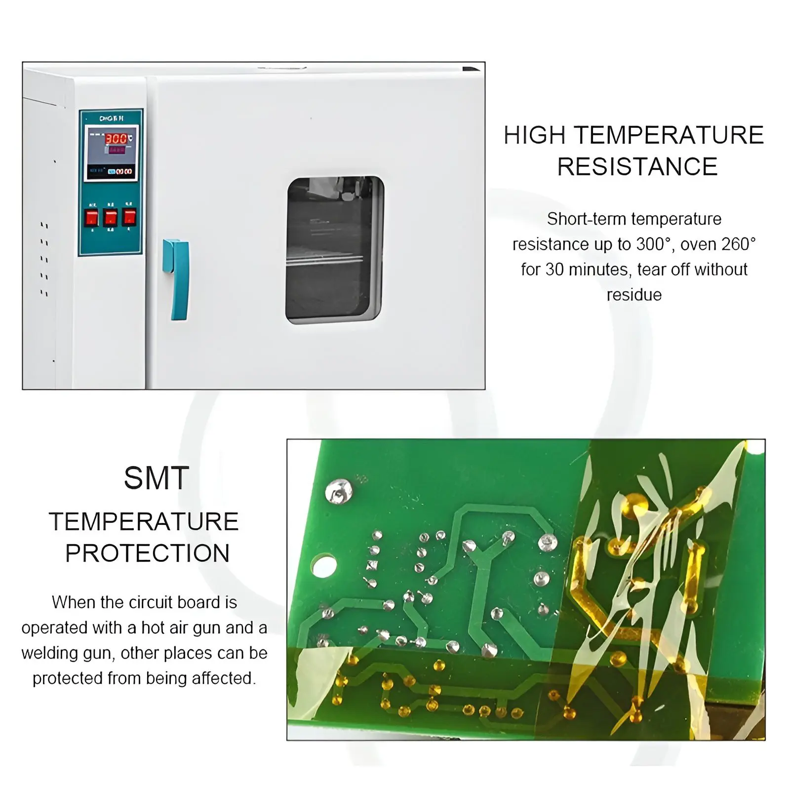 Picture of High Temperature Tape 10mm Polyimide Heat Tape BGA Adhesive Strong Insulation Tapes Use For Electronic Mobile Phone Motherboard CPU Repair Heat Tools 