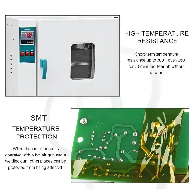 Picture of High Temperature Tape 10mm Polyimide Heat Tape BGA Adhesive Strong Insulation Tapes Use For Electronic Mobile Phone Motherboard CPU Repair Heat Tools 