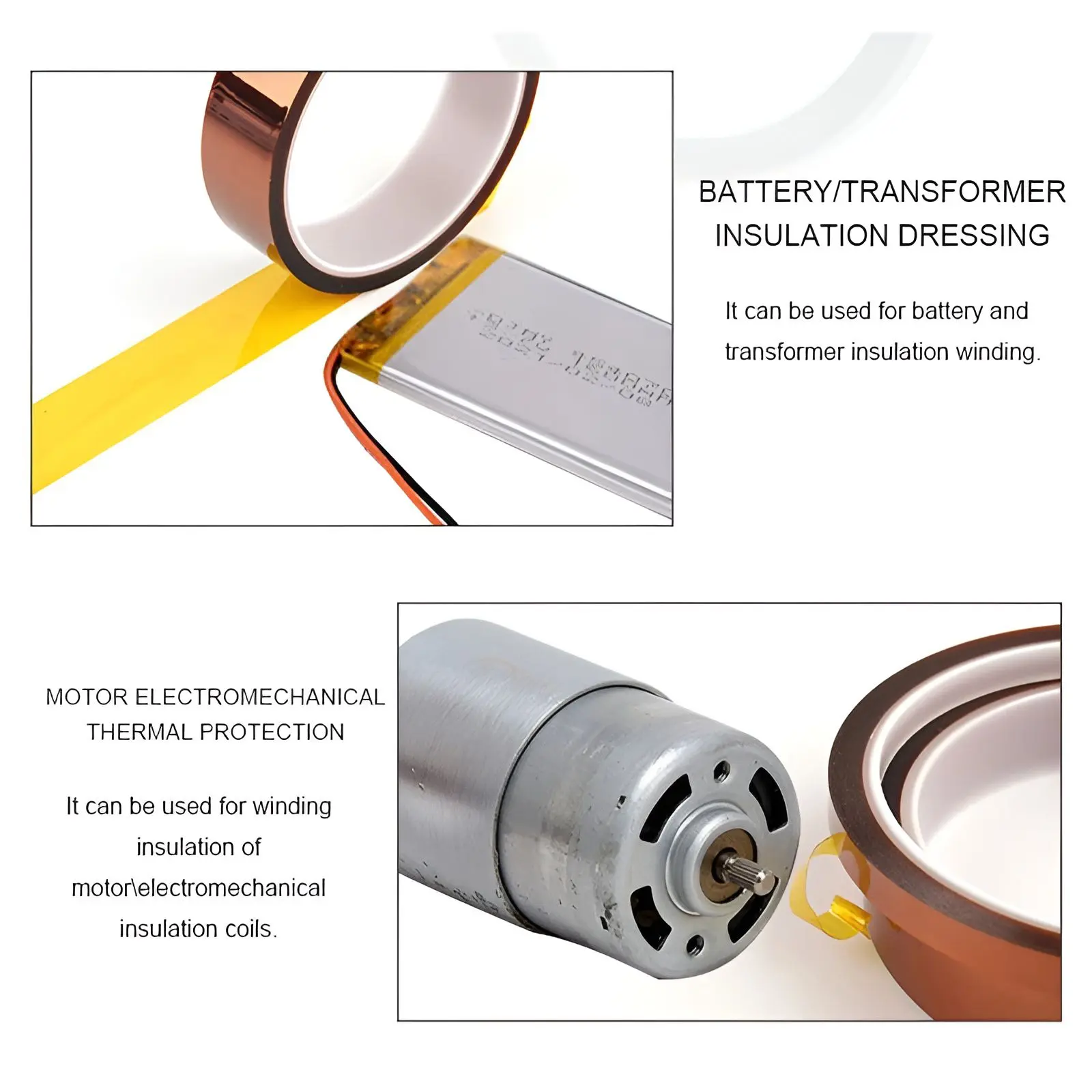 Picture of High Temperature Tape 10mm Polyimide Heat Tape BGA Adhesive Strong Insulation Tapes Use For Electronic Mobile Phone Motherboard CPU Repair Heat Tools 