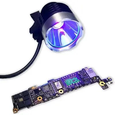 Picture of Mobile PCB Repair UV Solder Curing Cure LED Light Lamp USB Power 5V 10W UV CURING SYSTEM WORKS ON DAMAGED PCB 