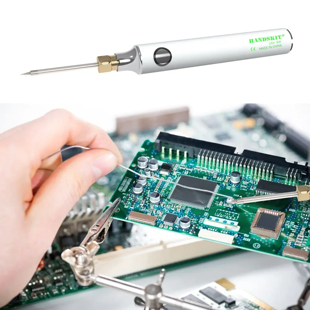 Picture of 5V USB Soldering Iron Professional Electric Heating Tools Rework With Indicator Light Handle Welding Gun BGA Repair Similar Koocu-881D Kada 878D Koocu V900 