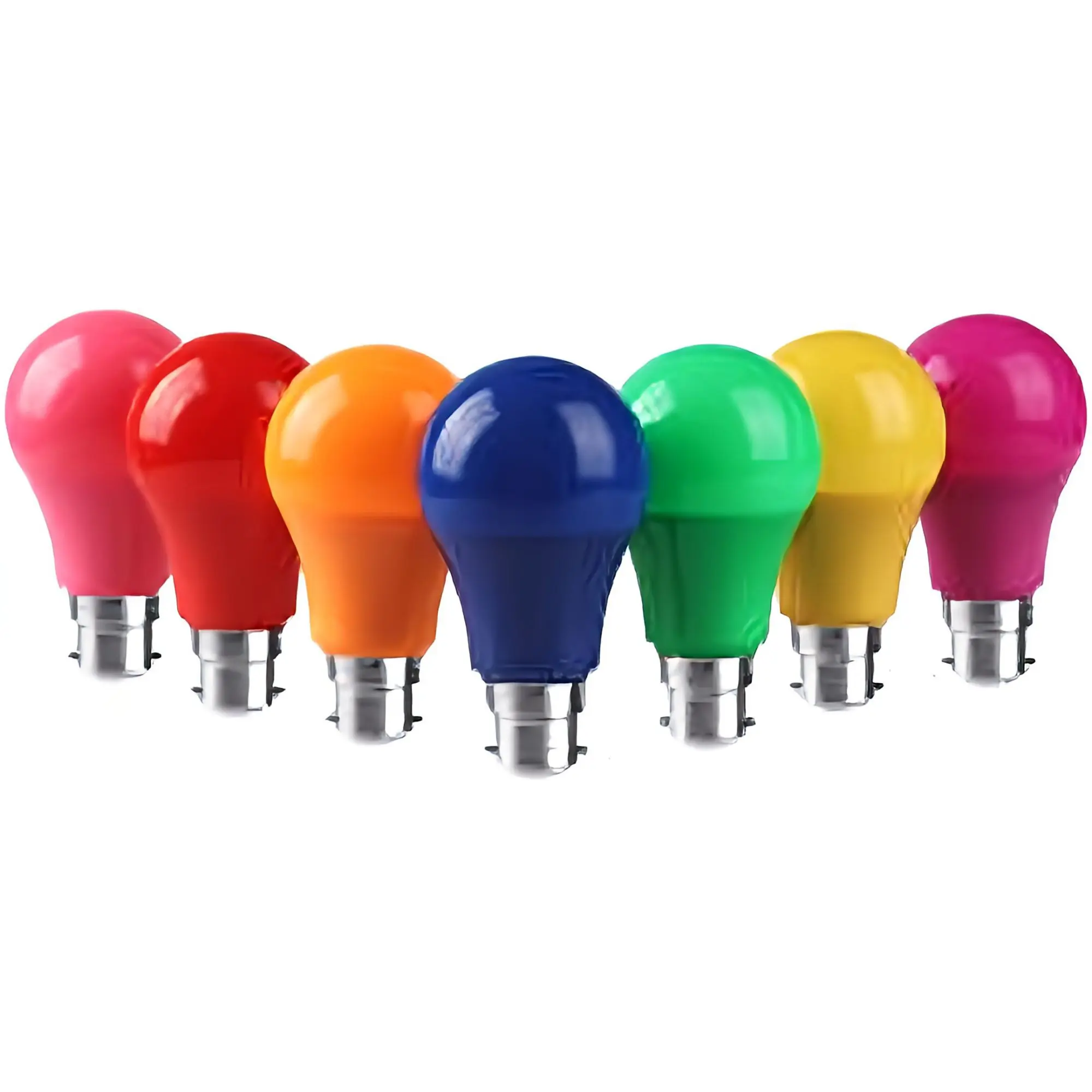 Picture of Colourful LED Bulb 12W AC 220V RED Green Blue Yellow Color Signal Light Tower Light for Control Panel Varendra Room Stair Garden 