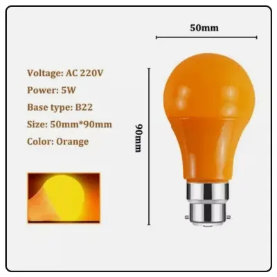 Picture of Colourful LED Bulb 12W AC 220V RED Green Blue Yellow Color Signal Light Tower Light for Control Panel Varendra Room Stair Garden 