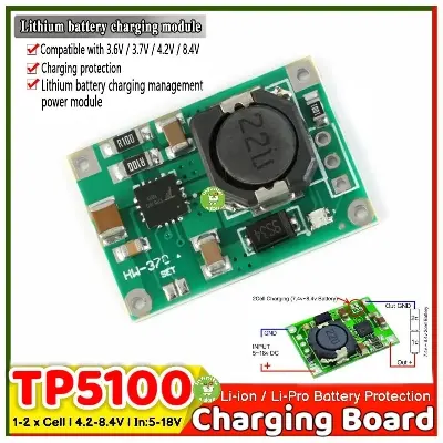 Picture of TP5100 4.2V 8.4V single and double cell lithium Battery charging lithium battery 2A charging board equivalent TP4056 