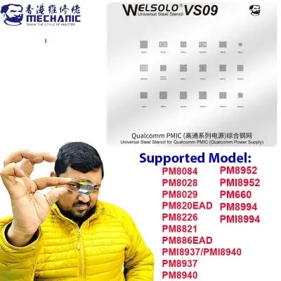 Picture of Mechanic Welsolo VS09 Universal IC Reballing Stencil for Universal Plat IC 8in1 MSM8994 MSM8974 HI3650 