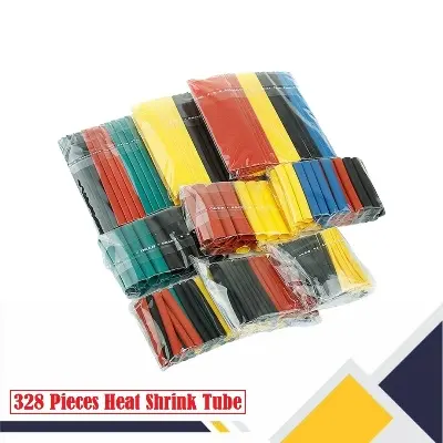 Picture of 328PCS Insulation Heat Shrink Tube Assortment Wire Cable Sleeve Kit Heat Shrink Tube DIY 5 Color Connector Repair 328pcs Pack