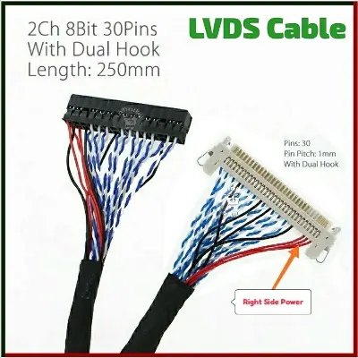 Picture of LVDS 2Ch 8bit 30 Pin Right Power for 1920x1080 1440x900 2ch 8bit 30pin Right Power