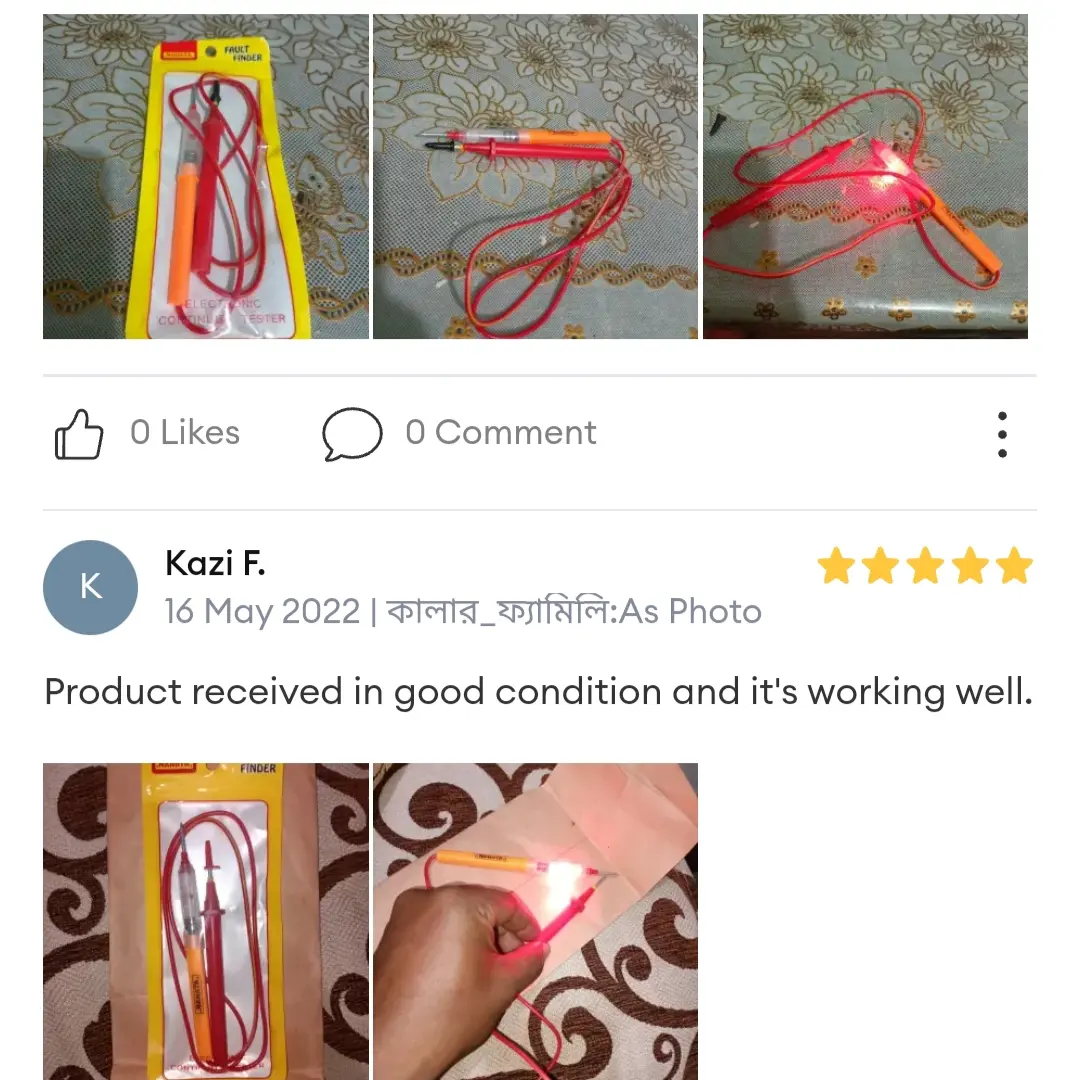 Picture of Fault Finder Electronic Continuity Tester with Battery  Multimeter Similar Nahata 