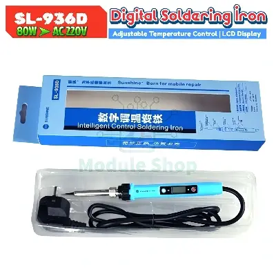 Picture of Adjustable Temperature Soldering Iron LCD Display AC 220V 80W~90W Fast Heating Soldering Iron Born for Mobile Repairing & Servicing Relife Sunshine Koocu 936 SL-936D 