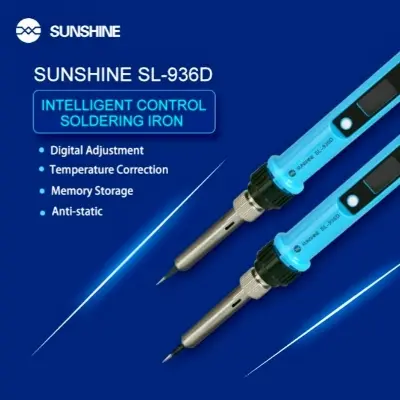 Picture of Adjustable Temperature Soldering Iron LCD Display AC 220V 80W~90W Fast Heating Soldering Iron Born for Mobile Repairing & Servicing Relife Sunshine Koocu 936 SL-936D 