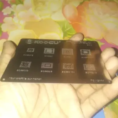 Picture of Koocu SC02 T0.12M Spreadtrum Series CPU BGA IC Raballing Stensil IC Net Tin Plate Common Non Smart Bar Type Mobile Phone 