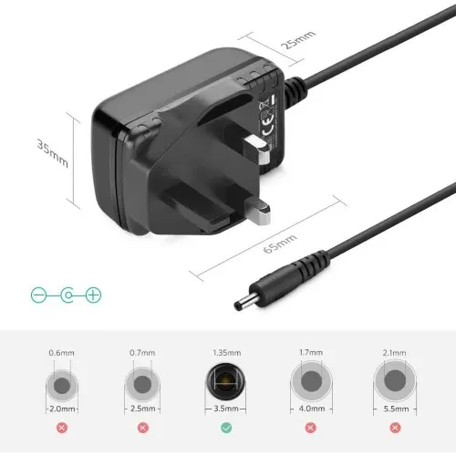 Picture of Universal Wifi Router DC Power Adapter 12V 1A Plug Type UK 5.5*2.5MM - Multi Plug - Multi Plug 