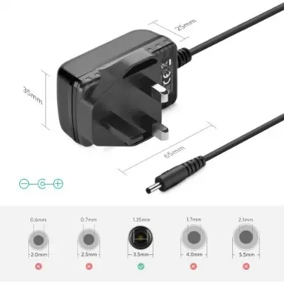 Picture of Universal Wifi Router DC Power Adapter 12V 1A Plug Type UK 5.5*2.5MM - Multi Plug - Multi Plug 
