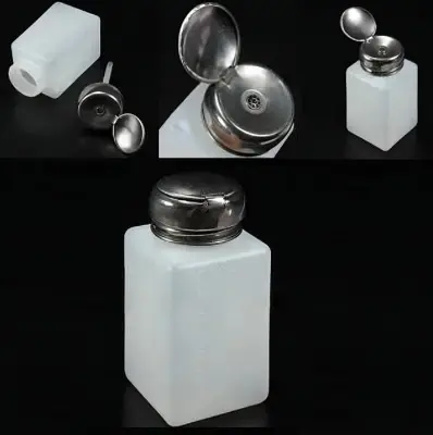 Picture of Liquid Empty Clear Bottle Portable Mobile Acrylic Gel Polish Cleaner Remover Dispenser Pump Water Bottles 