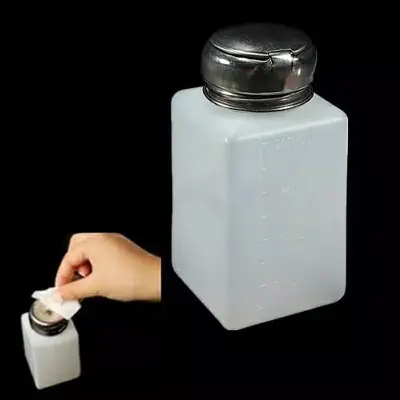 Picture of Liquid Empty Clear Bottle Portable Mobile Acrylic Gel Polish Cleaner Remover Dispenser Pump Water Bottles 