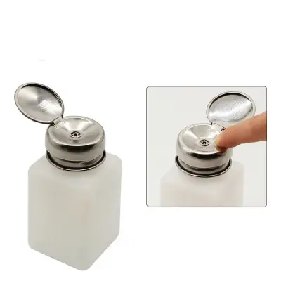 Picture of Liquid Empty Clear Bottle Portable Mobile Acrylic Gel Polish Cleaner Remover Dispenser Pump Water Bottles 