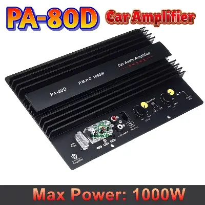 Picture of PA-80D 12V 1000W Mono Car Audio Power Amplifier Powerful Super Bass Subwoofers 
