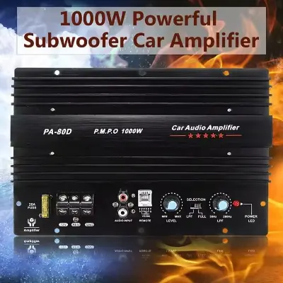 Picture of PA-80D 12V 1000W Mono Car Audio Power Amplifier Powerful Super Bass Subwoofers 