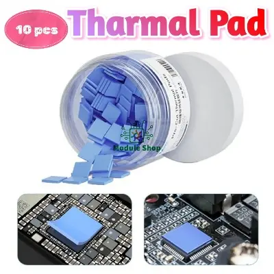 Picture of 10 pcs 2UUL Pre-Cut Thermal Pads 12X12X1.5mm Silicone Heat Sink for Mobile CPU GPU EMMC UFS 