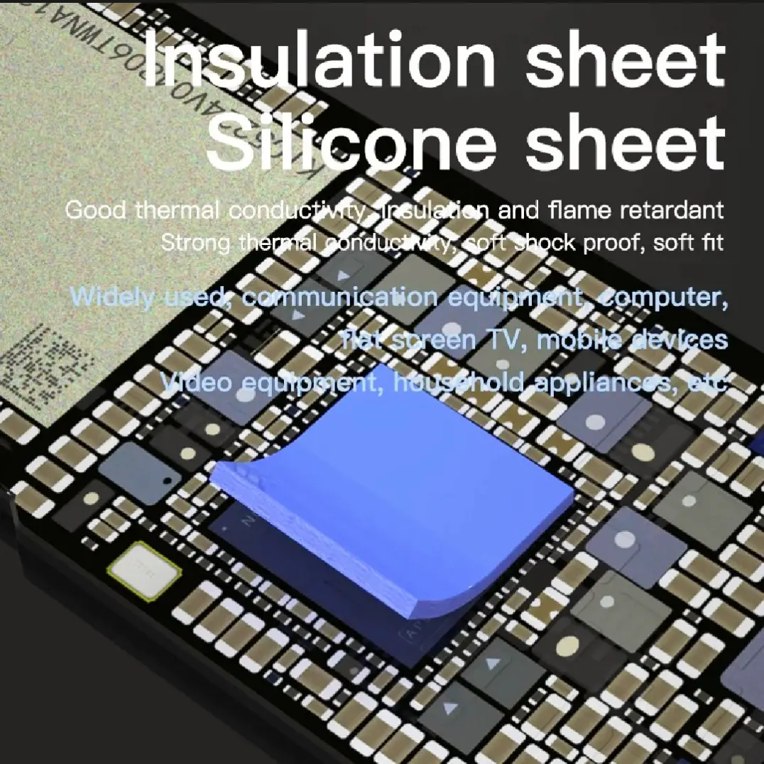Picture of 10 pcs 2UUL Pre-Cut Thermal Pads 12X12X1.5mm Silicone Heat Sink for Mobile CPU GPU EMMC UFS 