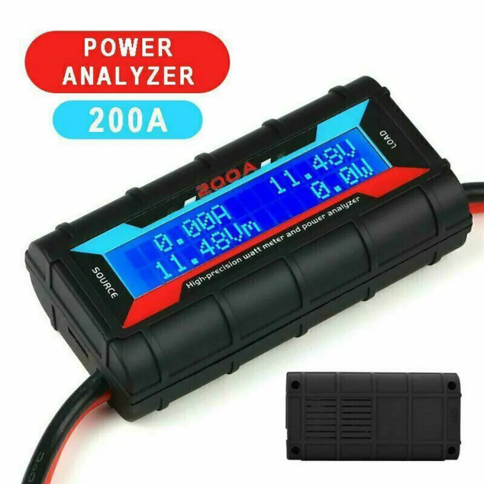 Picture of DC 4.8-60V 100A LCD Display Digital Current Voltage Power Meter Multimeter Ammeter Voltmeter with100A Shunt for Easy Bike Auto Rikshaw UPS IPS Home Appliances 