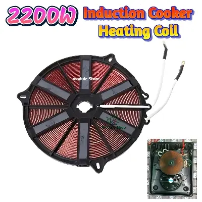 Picture of Induction Cooker Heating Coil 1800W 2000W~2200W Electromagnetic Coil Support Touch & Button Type Oven Induction Cookers Replacement Parts for Vision Kiam Nova Miyako Walton Induction Cooker 
