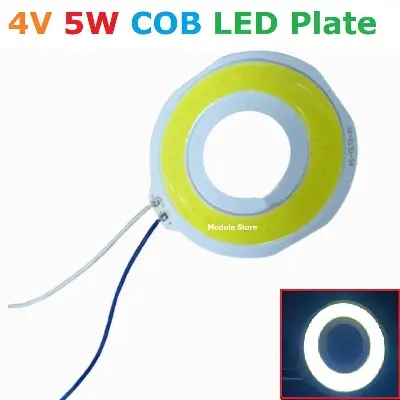Picture of 2pcs DC 4V 5W COB SMD COB LED Light Ultra Bright White For Solar Panel Flood Light Household Garden LED Light selfie Light 
