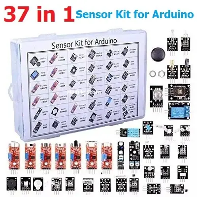Picture of 37 In 1 Sensor Module Board Set Kit for Arduino & MCU Education User for Arduino Starters DIY Raspberry Pi Mega2560 for UNO R3 37 in 1 Sensor Kit