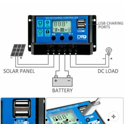 Picture of Solar Charge Controller PWM Digital LCD Display 12V 10A 