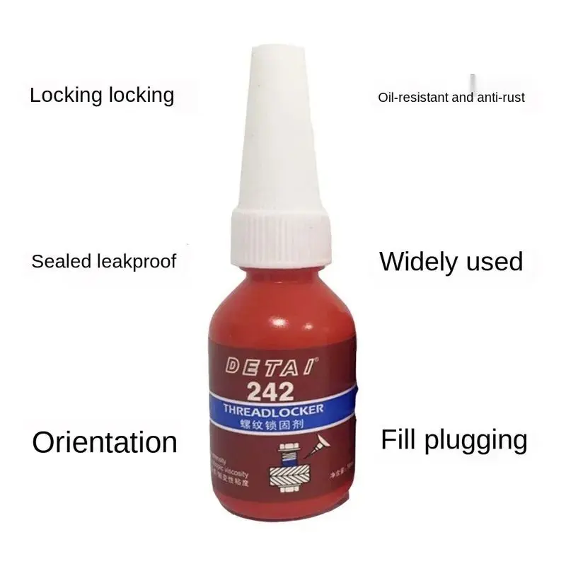 Picture of 10ml Medium Strength Threadlocker Blue Threadlocker Adhesive 242 Fixed Quickly For Locking And Sealing Of M6-M20 Thread for Car Engine Inustrial  Screw 