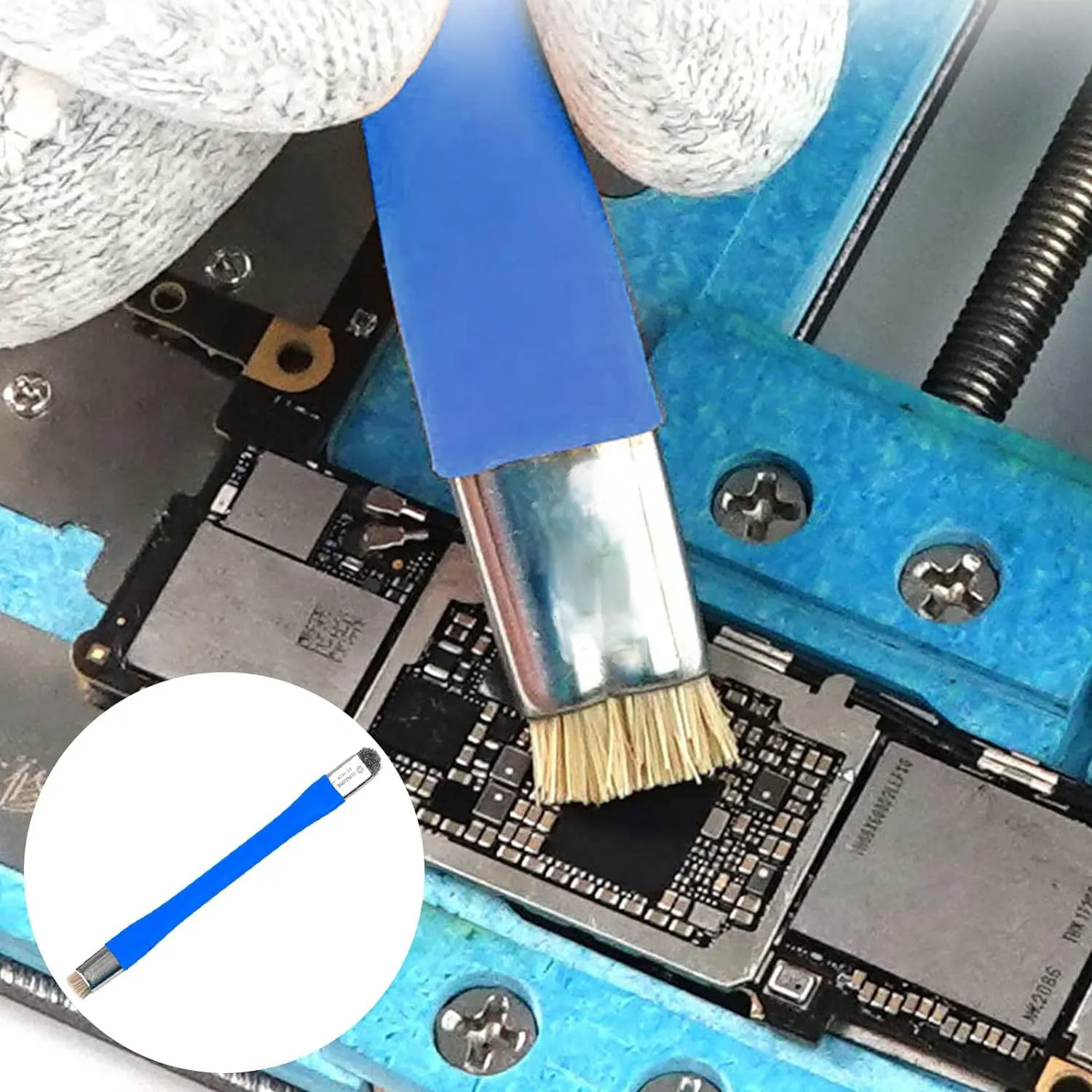 Picture of BRUSH BS-02 Safe Brush Anti-static Motherboard PCB Cleaning Brush for Mobile Phone PC Repair Cleaning Tool Remove Glue 