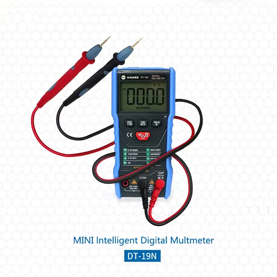 Picture of SUNSHINE DT-19N Mini Smart Digital Multimeter High Precision for Mobile Phone AC DC Ammeter Voltmeter Tool Multimeters Born for Mobile Repair 