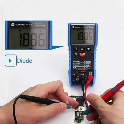 Picture of SUNSHINE DT-19N Mini Smart Digital Multimeter High Precision for Mobile Phone AC DC Ammeter Voltmeter Tool Multimeters Born for Mobile Repair 
