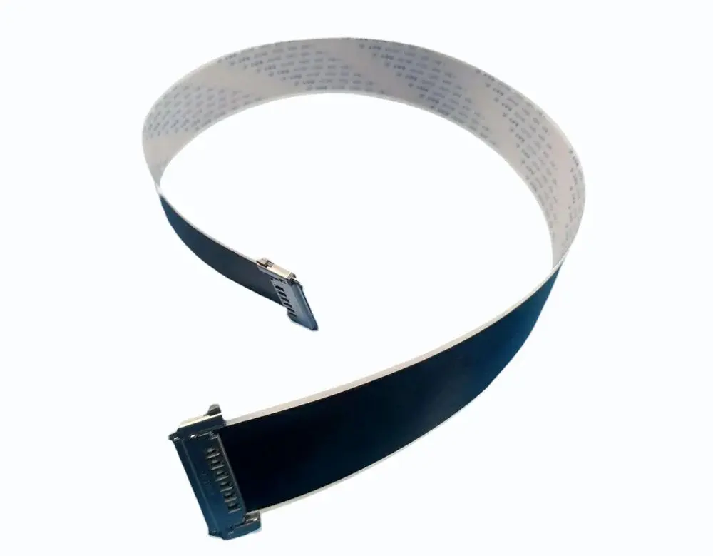 Picture of 51Pin Ffc Fpc Cable Single Connector Pitch 0.5Mm Lvds 1080P 4K Hdtv 51P Screen Flexible Flat Cable 51Pins 30Cm 40Cm 50Cm 80Cm Single With I-Pex Connector Interface - Hdmi Cable Both Side Hook