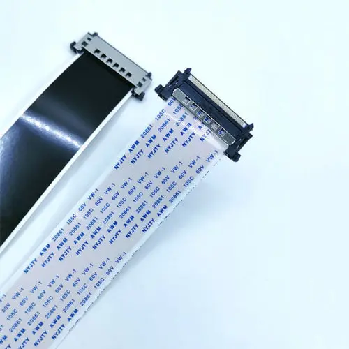 Picture of 51Pin Ffc Fpc Cable Single Connector Pitch 0.5Mm Lvds 1080P 4K Hdtv 51P Screen Flexible Flat Cable 51Pins 30Cm 40Cm 50Cm 80Cm Single With I-Pex Connector Interface - Hdmi Cable Both Side Hook