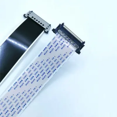 Picture of 51Pin Ffc Fpc Cable Single Connector Pitch 0.5Mm Lvds 1080P 4K Hdtv 51P Screen Flexible Flat Cable 51Pins 30Cm 40Cm 50Cm 80Cm Single With I-Pex Connector Interface - Hdmi Cable Both Side Hook