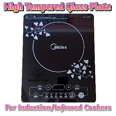 Picture of Tempered Top Glass Plates For Electric Cooker Replacement Parts of Touch Induction Infrared Cookers Square Size for Button System Induction Cooker 