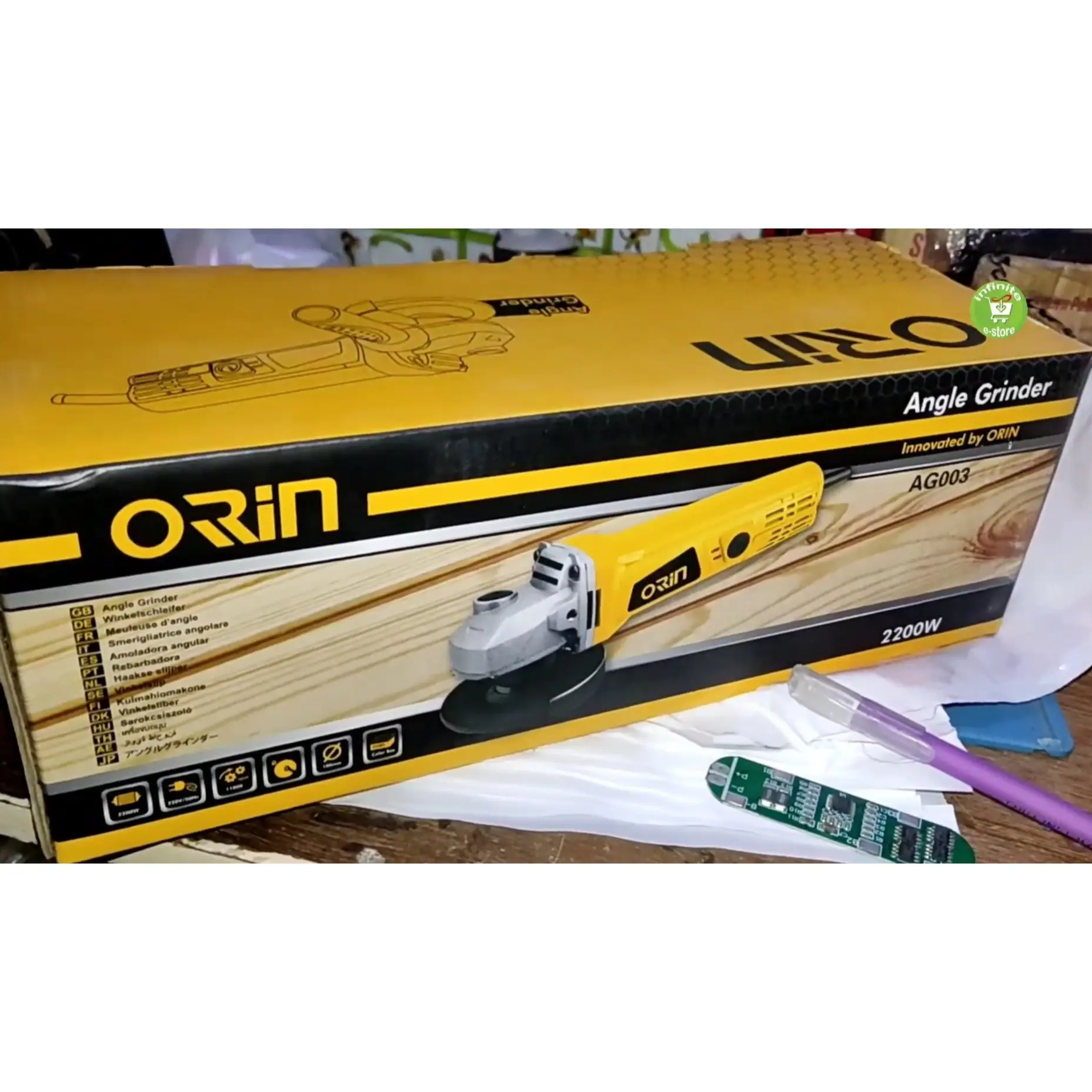 Picture of Orin AG003 Angle Grinder Machine 2200W AC220V 11K RPM 