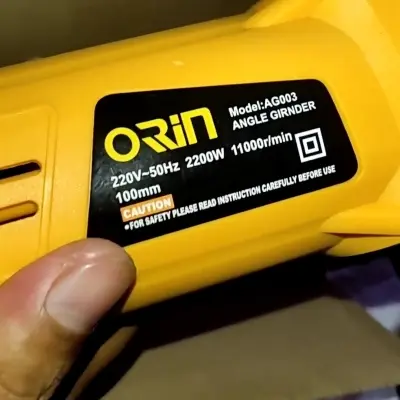 Picture of Orin AG003 Angle Grinder Machine 2200W AC220V 11K RPM 