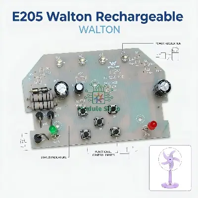 Picture of HT-E205 Walton Rechargeable Stand Fan Circuit Board LED Function 12V 45W 16 inch Fan Driver Board Replacement Parts of WRSF16B-RMC 
