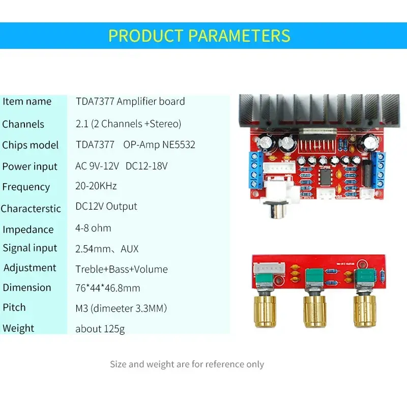 Picture of Super Bass 2.1 Subwoofer Amplifier Board Three-Channel Speaker Audio Amplifier Board TDA7377 Similar XH-M139 