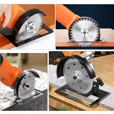 Picture of Sand Stand + Protective Cover Thickened Angle Grinder Holder Shield Guard Bracket Adjustable Cutting Machine working Power Tools Support Stand For 100mm Angle Grinder Wood 775 Motor Drill Black