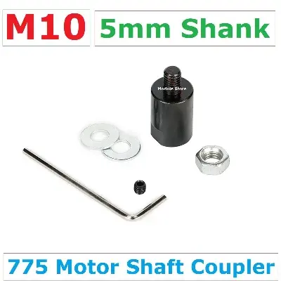 Picture of M10 5mm Shank Arbor Mandrel Connector Adaptors Cutting Tools For 5mm Shaft Motors & 775 Motor Shaft Coupler 5mm M10 Shank Saw Chuck Adapters Grinding Disk Coupling Angle Grinder 