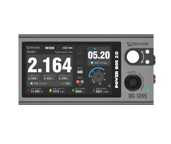 Picture of MECHANIC POWER BOX 2.0 DC-1205 Portable Adjustable Power 12V5A Output Built-in Battery Power for Mobile Phone Repair Tools 