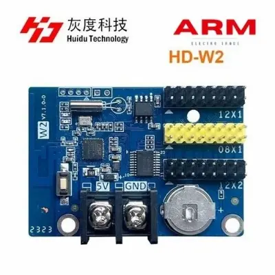 Picture of Huidu Android Apps Operated Single Color WiFi Asynchronous Led Control Card 640X16 320X32 Pixels 2 X Hub12 For P10 Single Color Display Led Sign Controller Replace HD-W2 Hd-U6A 