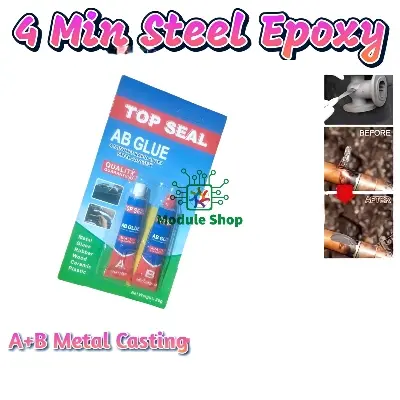 Picture of Steel Epoxy 20g AB Glue Metal Casting Repair Glue Cast Iron Steel Strength Repairing Adhesive Waterproof Transparent Quick Drying withing 4 Minute Multicolor