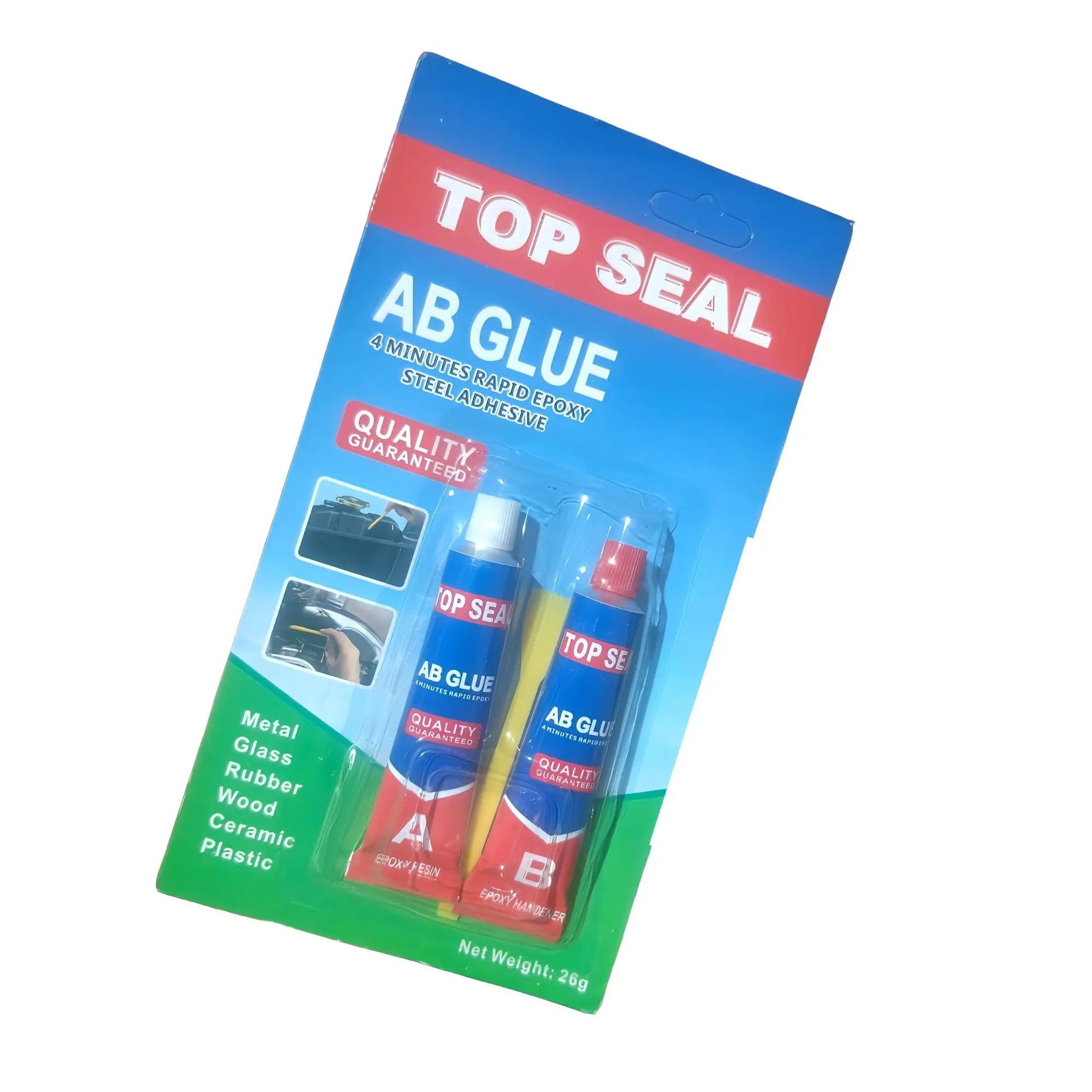 Picture of Steel Epoxy 20g AB Glue Metal Casting Repair Glue Cast Iron Steel Strength Repairing Adhesive Waterproof Transparent Quick Drying withing 4 Minute Multicolor